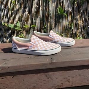Rose Checkered Vans